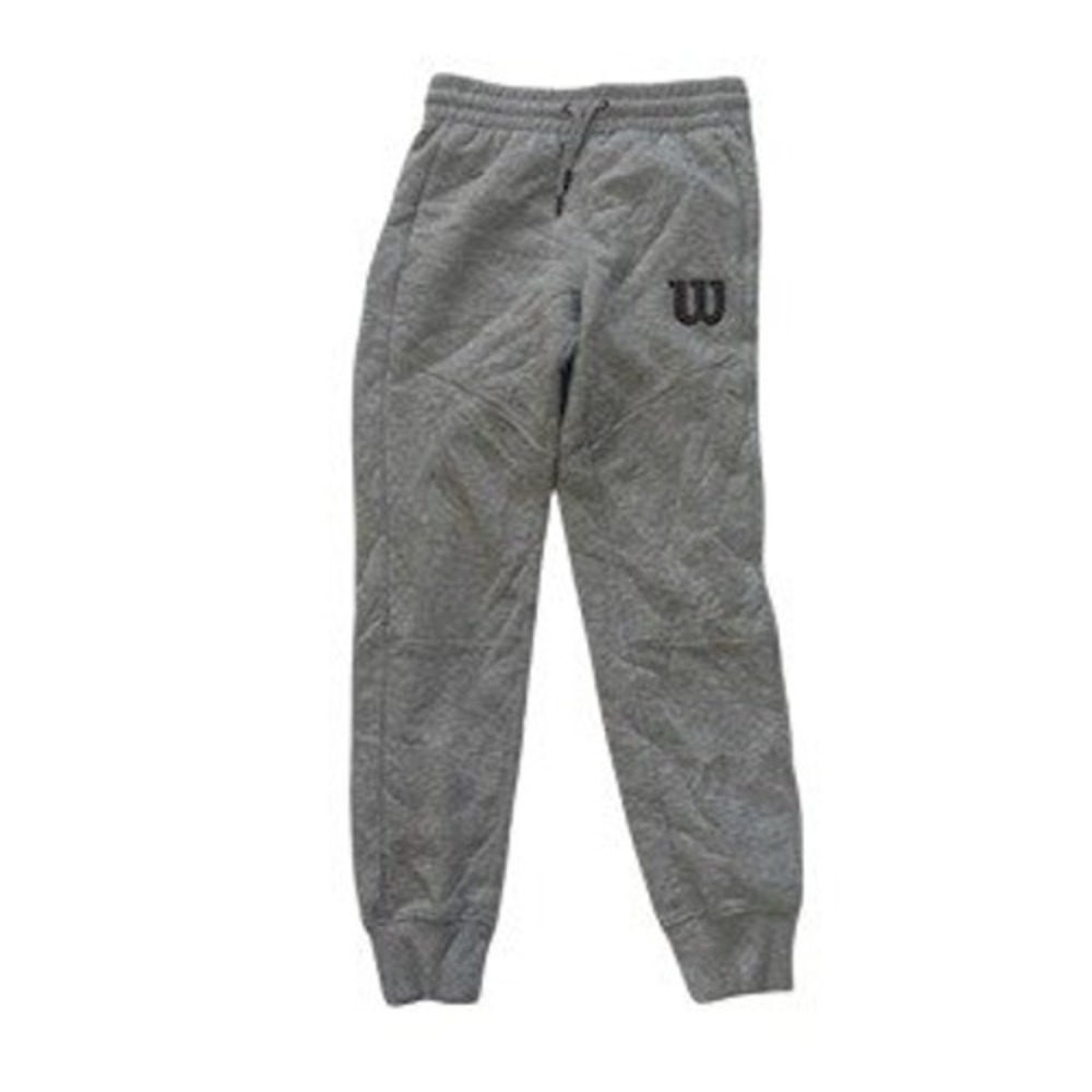 Wilson Boys Jogger Sweatpants Gray Fleece Lined Logo Pants Size Large L